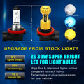 3000Lms PS19W 5202 LED Fog Lights Bulbs PS24WFF 5201 DRL