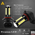 9006 HB4 LED Fog Lights Bulbs Super Bright 5730-SMD, 6000K Xenon White