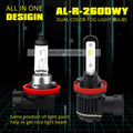 9145 H10 Switchback LED Bulbs Fog Lights 12V, 6000K White/3000K Yellow