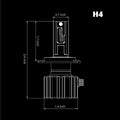 Brightest H4 LED Forward Lightings Conversion Kit Bulbs HB2 9003, White