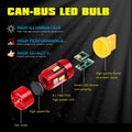 CAN Bus T20 7440 7443 LED Bulbs Amber Yellow Turn Signal Lights 7444NA