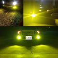 COB-72 HB4 9006 LED Fog Light Bulbs, 6500K White/8000K Blue/3000K Amber Yellow