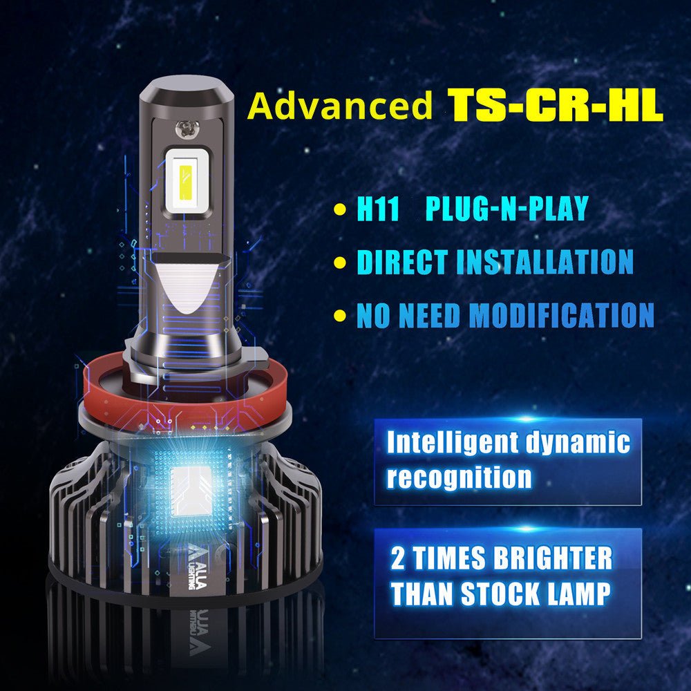 H8 H9 H11 LED Switchback White/Yellow Headlights, Fog Lights Bulbs -Alla Lighting