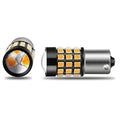 PY21W 7507 LED Turn Signal Lights Bulbs 2835 51-SMD 12496, Amber Yellow